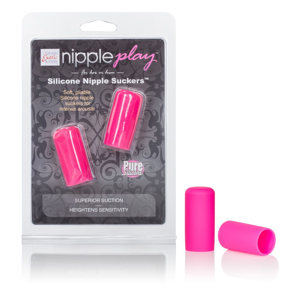 Розовые насадки-присоски на соски Nipple play Silicone Nipple Suckers (Цвет: розовый)