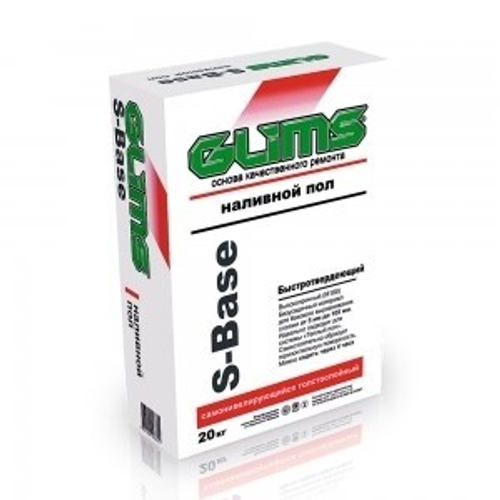Наливной пол Glims S-Base Толстослойный 20кг