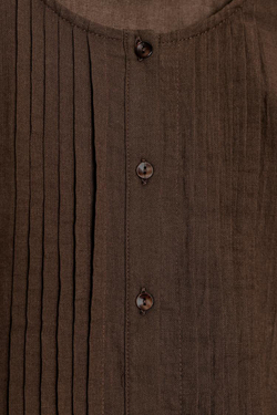 ZARA БЛУЗА С ВОЛАНАМИ И КРУЖЕВОМ, КОРИЧНЕВЫЙ