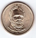 США. 1 доллар. Президенты. №18. 2011. Ulysses S. Grant / Улисс Грант. P. UNC