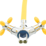 Смеситель для кухни, Frud, гибк излив, с кран-буксой, жел, R44127-9