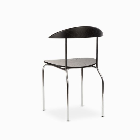 Обеденный стул Dina Plane металлический каркас, спинка и сиденье дерево