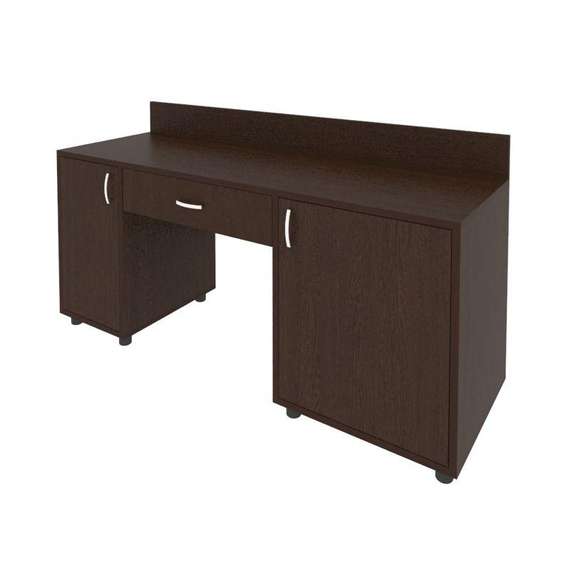 Light Стол с 2-мя тумбами и бортиком С-СТ-170 (R) Венге Цаво 1700*550*750