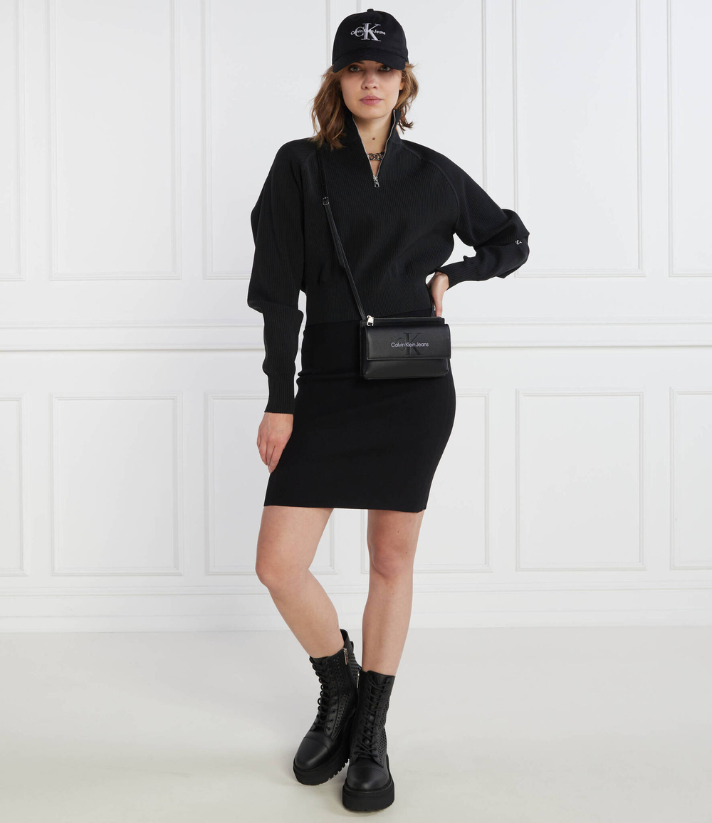 Юбка BACK ZIP KNITTED CALVIN KLEIN JEANS - черный(J20J222007)