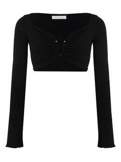 Топ с кольцом, черный