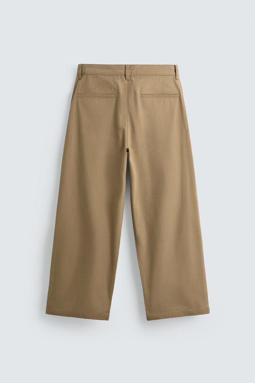 ZARA БРЮКИ WIDE FIT СО СКЛАДКАМИ, БЕЖЕВЫЙ