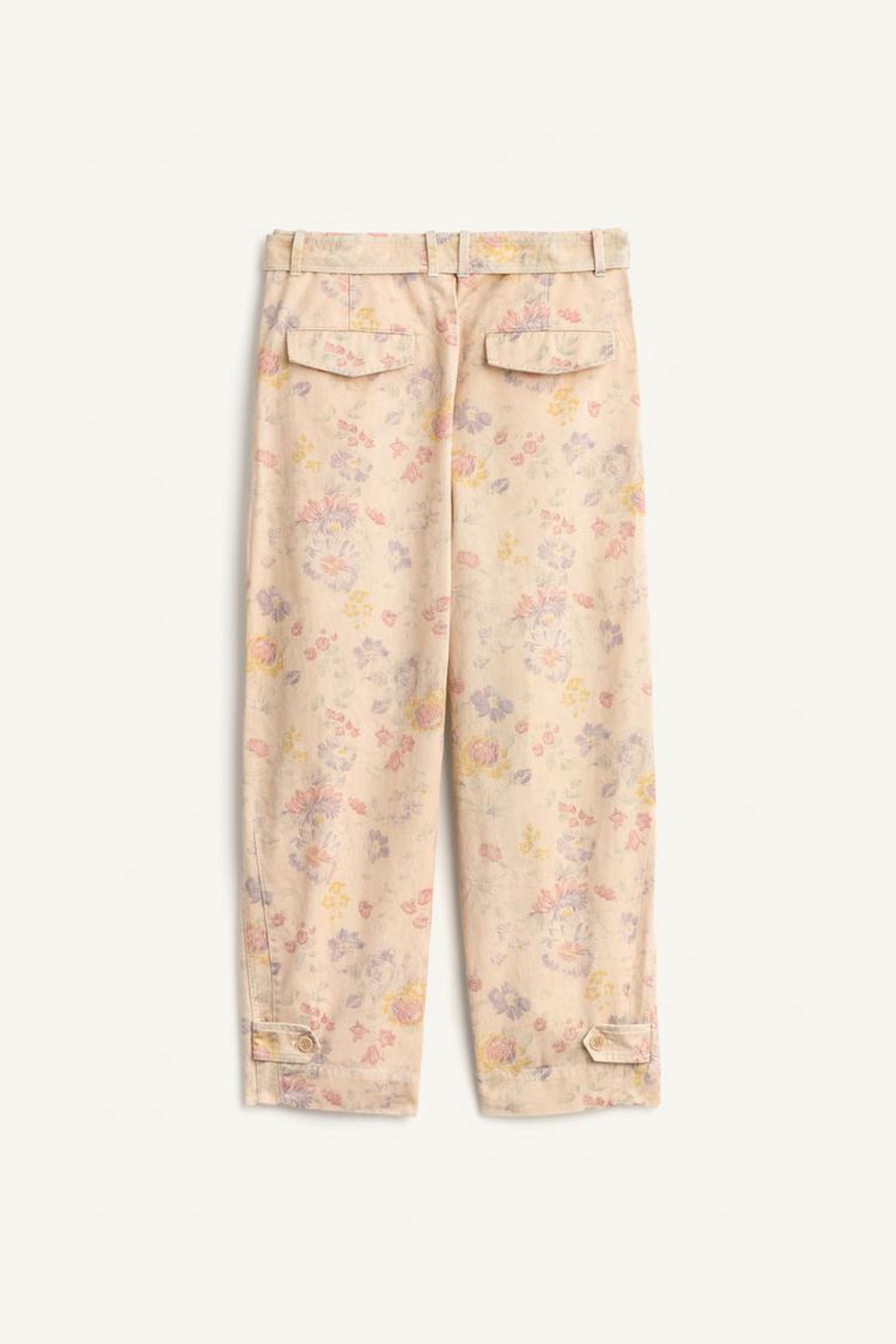 ZARA БРЮКИ ИЗ 100% ХЛОПКА, С ПРИНТОМ
