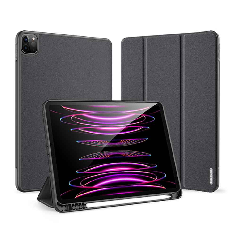 Чехол Dux ducis Domo Series для iPad Pro 13" M4 с отсеком для стилуса (Чёрный)