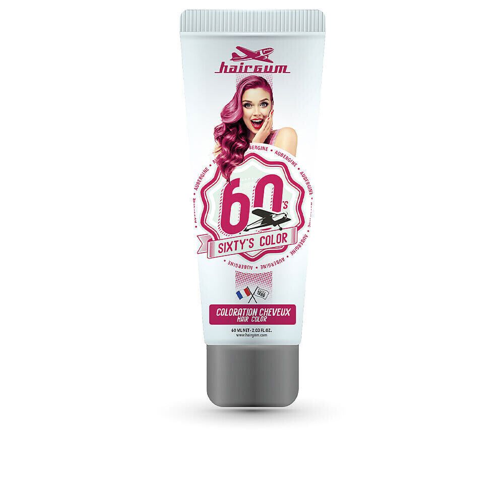 Hairgum Sixty&#39;s Color Aubergine Полуперманентная краска придающая блеск волосам, оттенок баклажан 60 мл