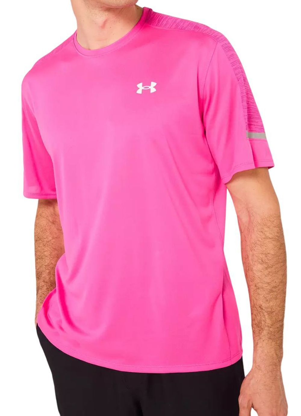 Мужская теннисная футболка Under Armour Tech Utility Short Sleeve - Розовый