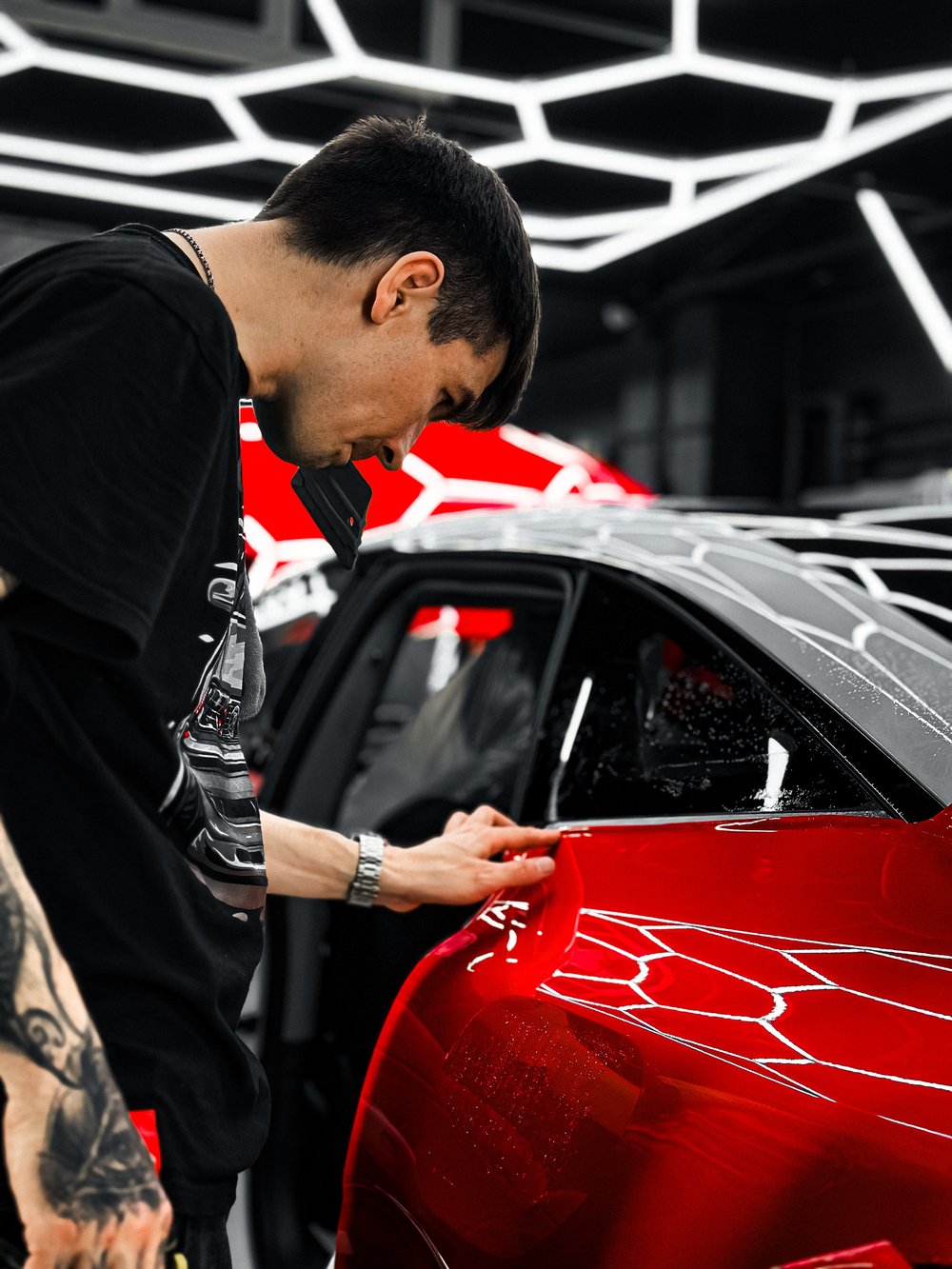 Оклейка цветным полиуретаном