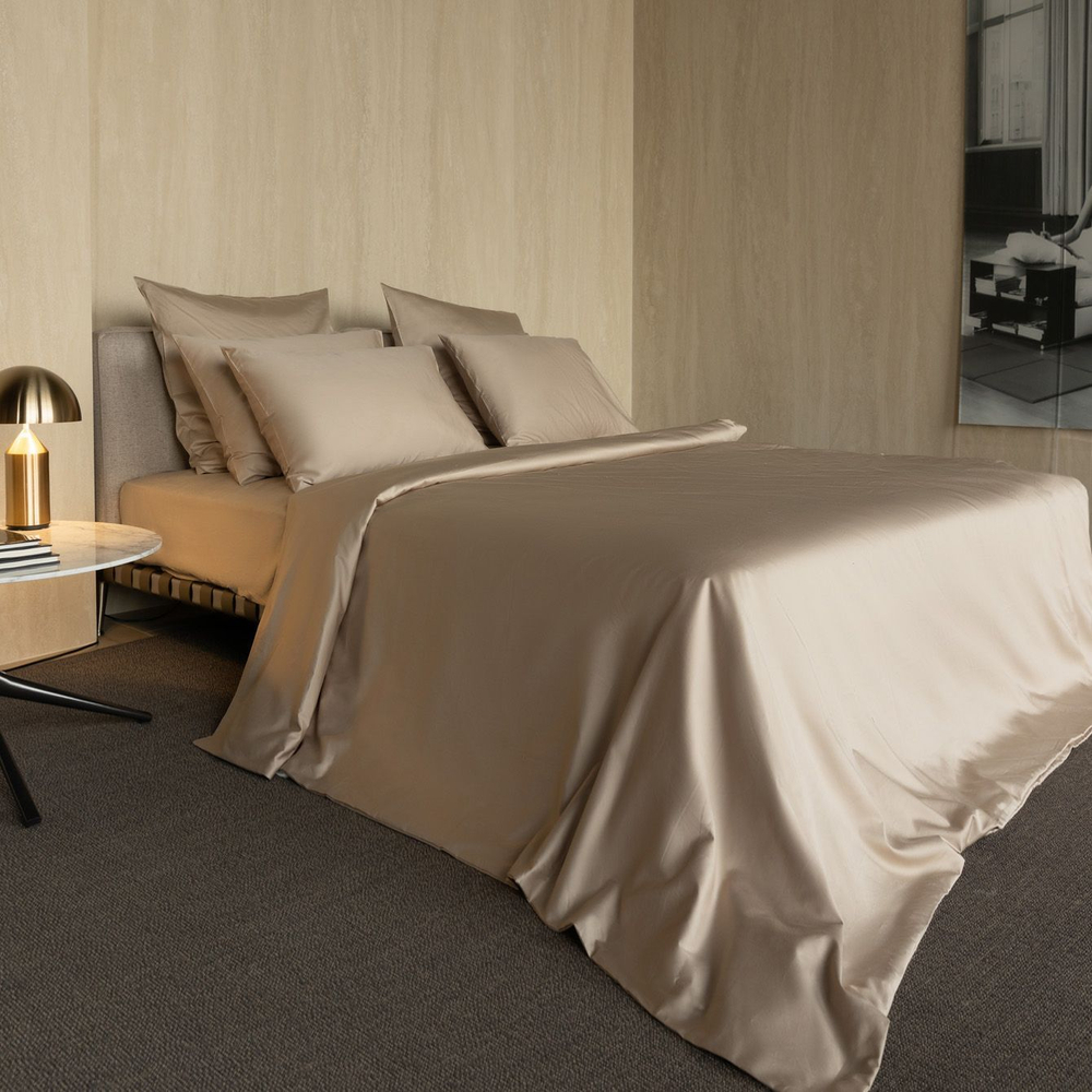 Пододеяльник в песочно-бежевом Mollen