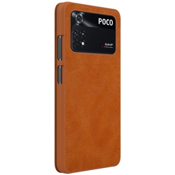 Кожаный чехол-книжка Nillkin Leather Qin для Xiaomi Poco M4 Pro 4G