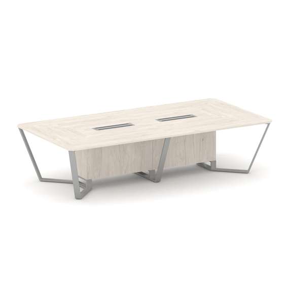 Steel Meet Стол переговорный прямоугольный KDK-PR.B.SP-12 Денвер Светлый/Металл Серый 3200*1600*750