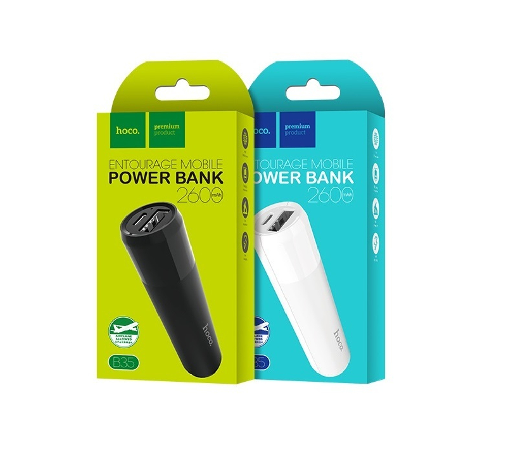 Power Bank 2600mAh, Hoco B35, черный