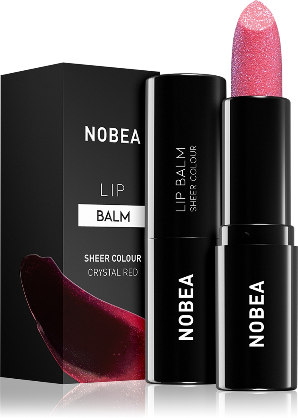 NOBEA Day-to-Day Lip Balm - Увлажняющий бальзам для губ оттенок Crystal red, 3 g
