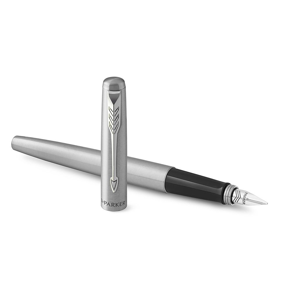 Ручка перьевая Parker "Jotter Stainless Steel CT" 1,0мм, подарочная упаковка