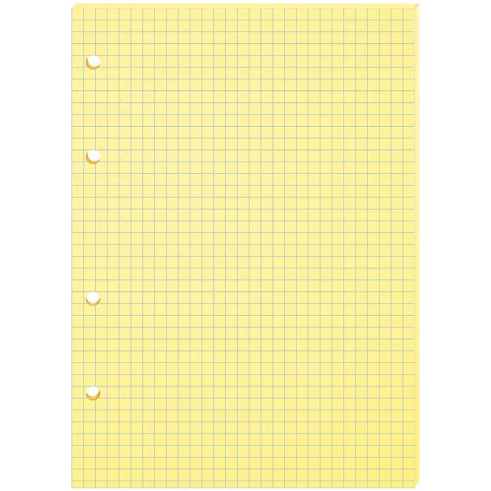 Сменный блок для тетрадей на кольцах А5, 80л, жёлтый, Спейс
