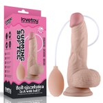 Телесный фаллоимитатор с имитацией эякуляции Soft Ejaculation Cock With Ball 8 - 17,8 см. (Цвет: телесный)
