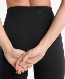 OYSHO Леггинсы длиной до щиколотки 65 см с V-образным вырезом и высокой посадкой, черный