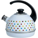 Чайник сферический со свистком 3,5л «Разноцветные горохи» Т04/35/03/24/Н13