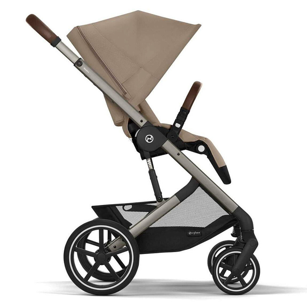 Коляска Cybex Balios S Lux TPE 2025 Cloud G i-Size Lava Grey 3 в 1 Almond Beige с дождевиками