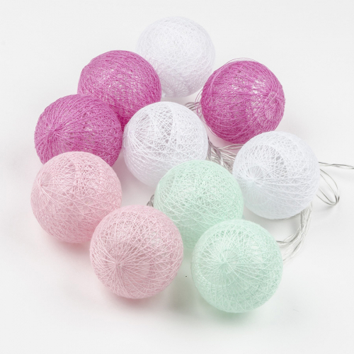 ULD-S0200-010/STB/2AA WARM WHITE IP20 TANGLES Гирлянда светодиодная «Клубки», на батарейках 2AA (не в/к), 2м. 10 светодиодов. Теплый белый свет. Прово