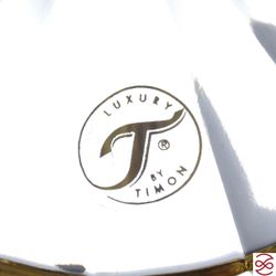 Конфетница на ножке с крышкой TIMON Violet/Gold 28*17см