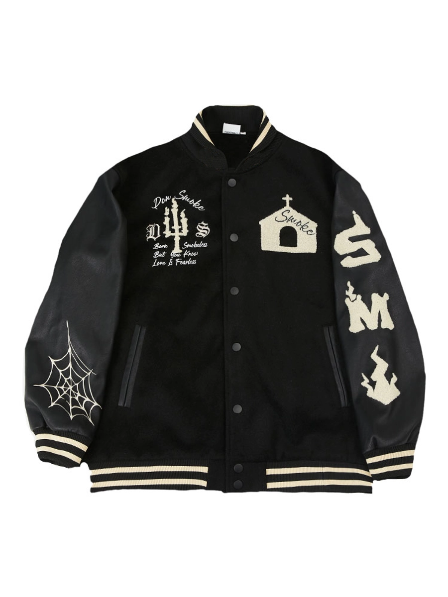 Бомбер DONSMOKE "Church Logo" Varsity Jacket