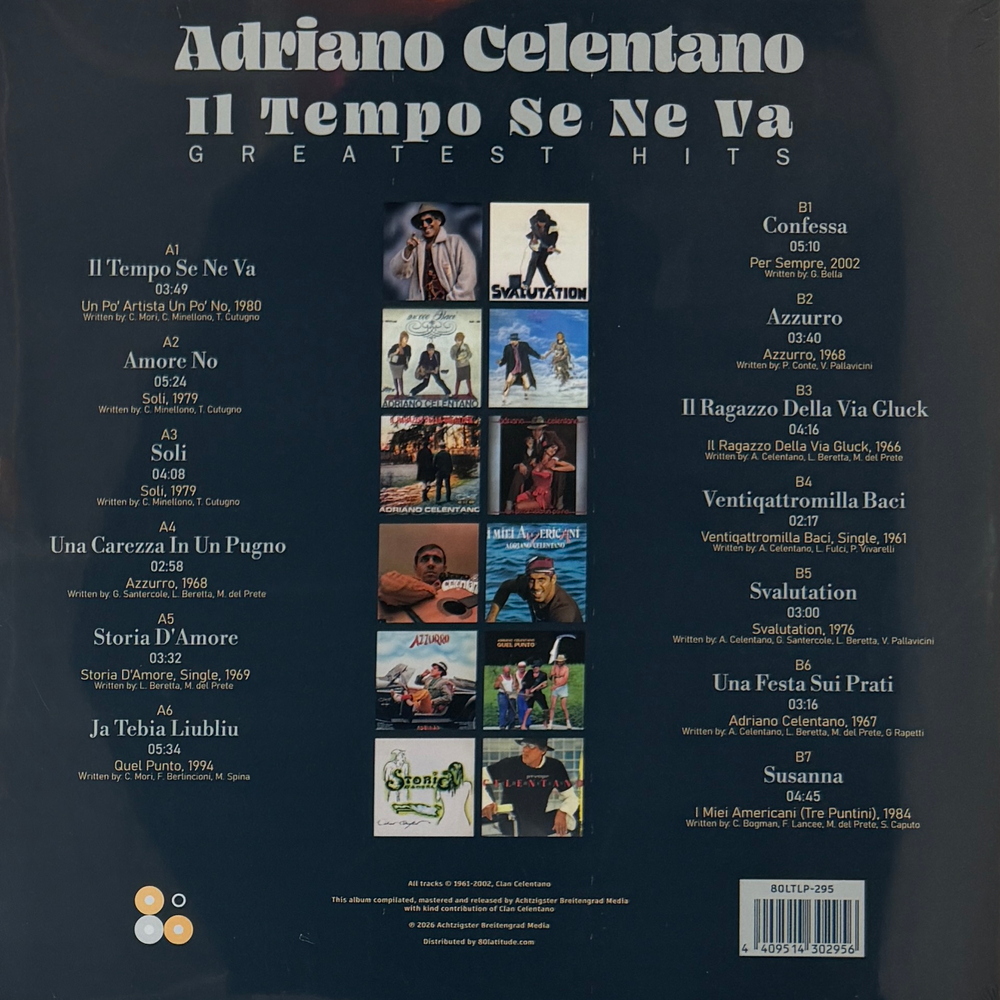 Adriano Celentano ‎– Il Tempo Se Ne Va - Greatest Hits (Россия 2026г.) Т