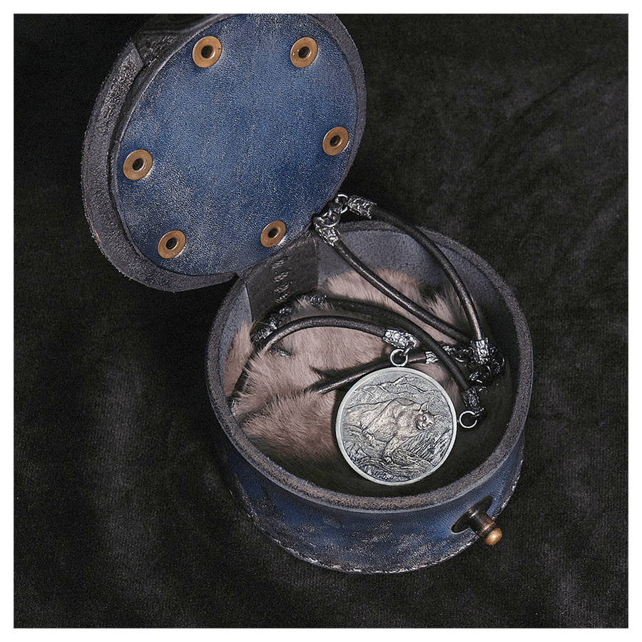 Серебряная монета-амулет «Рысь»