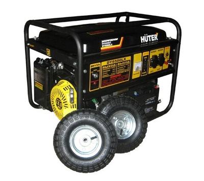 Портативный бензиновый генератор (5.5 кВт) HUTER DY6500LX с колесами