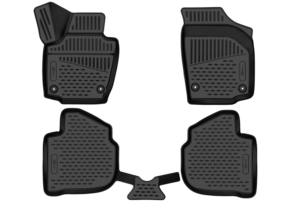 Коврики в салон для VOLKSWAGEN Polo (VI) 2020-, 4шт. (Повышенная устойчивость, повышенная износостойкость) FORMAT.3D02433210K