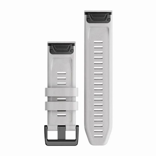 Ремешок силиконовый 26 мм для Garmin Fenix 7x Premium быстросъемный QuickFit (Белый)