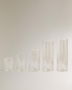 Zara Home Подсвечник из стекла, цвет прозрачный, 12 см