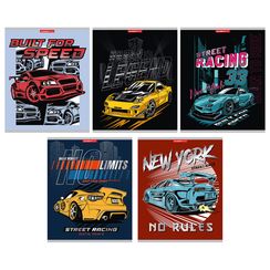 Dəftər \ Тетрадь 48 листов А5 клетка Стритрейсинг (ассорти)