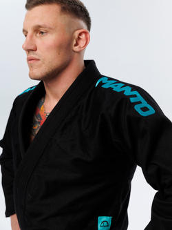 Кимоно MANTO "X5" BJJ Черно-бирюзовое