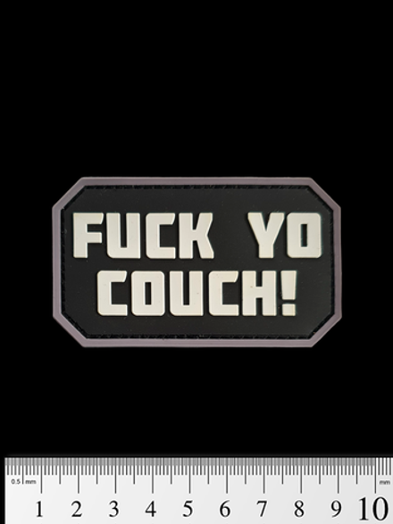 Шеврон Fuck You Couch PVC. Чёрный