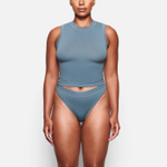 Skims Tank Tops Women's Blue Crystal Stone