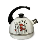 Чайник эмал 3,5л конс/руч белый полевые маки