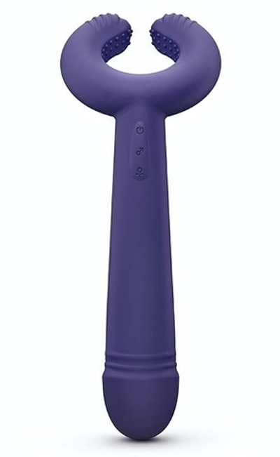 Темно-синий вибратор для пар Please Me Multi Vibrator (Цвет: темно-синий)