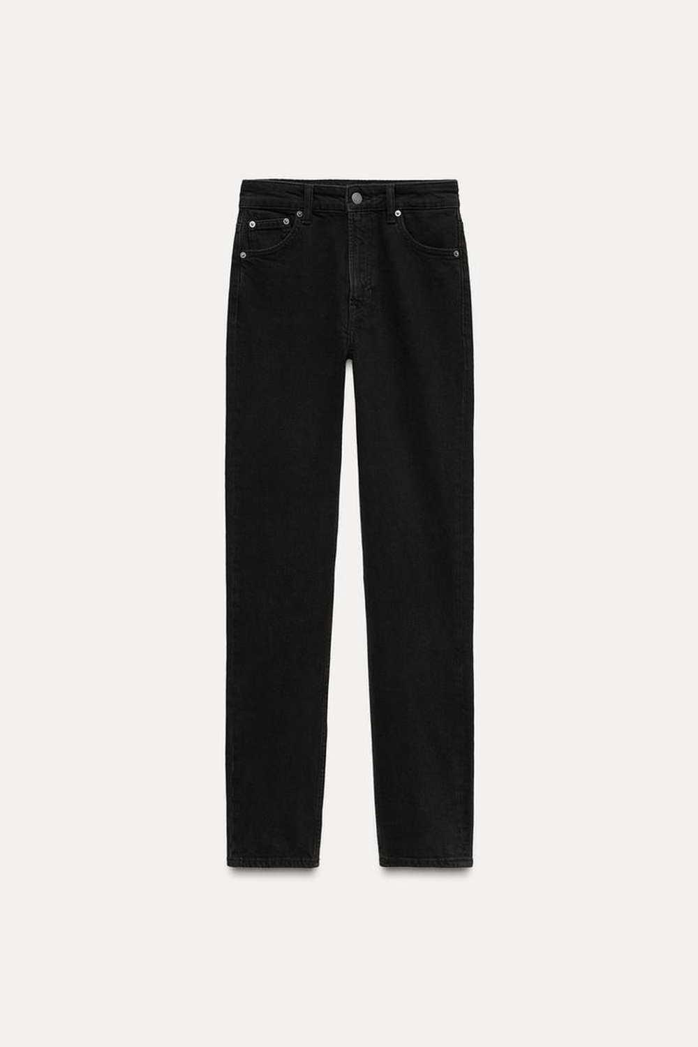 ZARA ДЖИНСЫ SKINNY С ВЫСОКОЙ ПОСАДКОЙ — ZW COLLECTION, ЧЕРНЫЙ