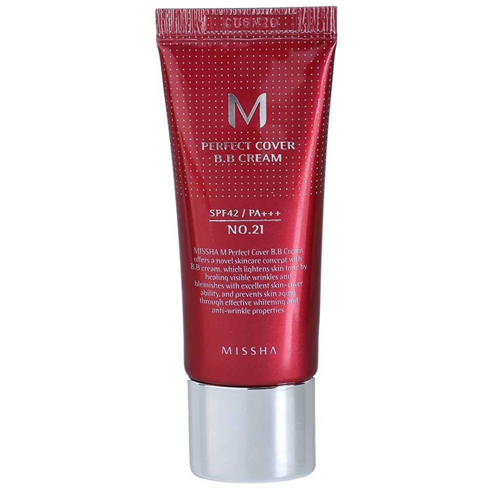 BB-крем Тон 21 Missha M Perfect cover BB cream SPF42/PA+++ (No.21), 20 мл