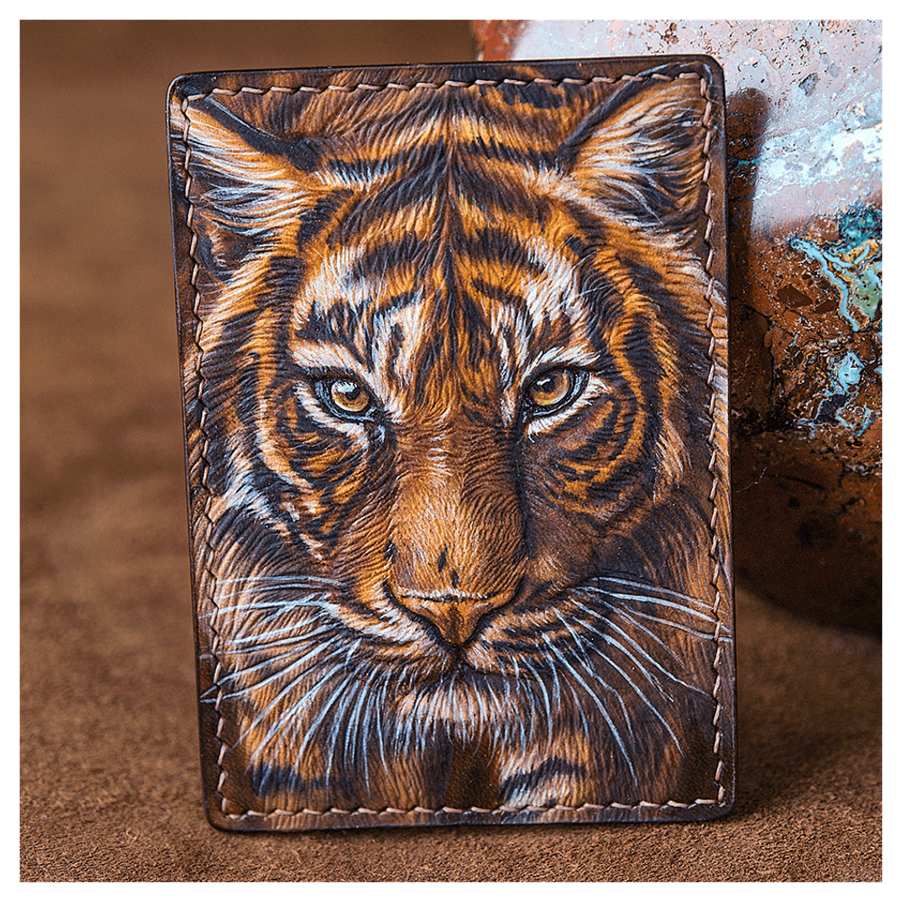Кожаный картхолдер «Тигр»