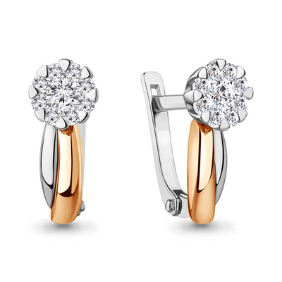 941441к Серьги из Золота с бриллиантами из коллекции "Merilyn"