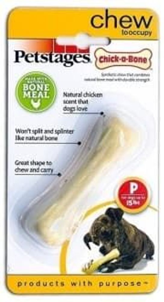 Petstages игрушка для собак Chick-A-Bone косточка с ароматом курицы 8 см очень маленькая Petstages игрушка для собак Chick-A-Bone косточка с ароматом курицы 8 см очень маленькая