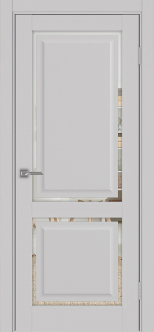Межкомнатная дверь Optima Porte ТОСКАНА 602С.2121 "Пепельный" ЗЕРКАЛО