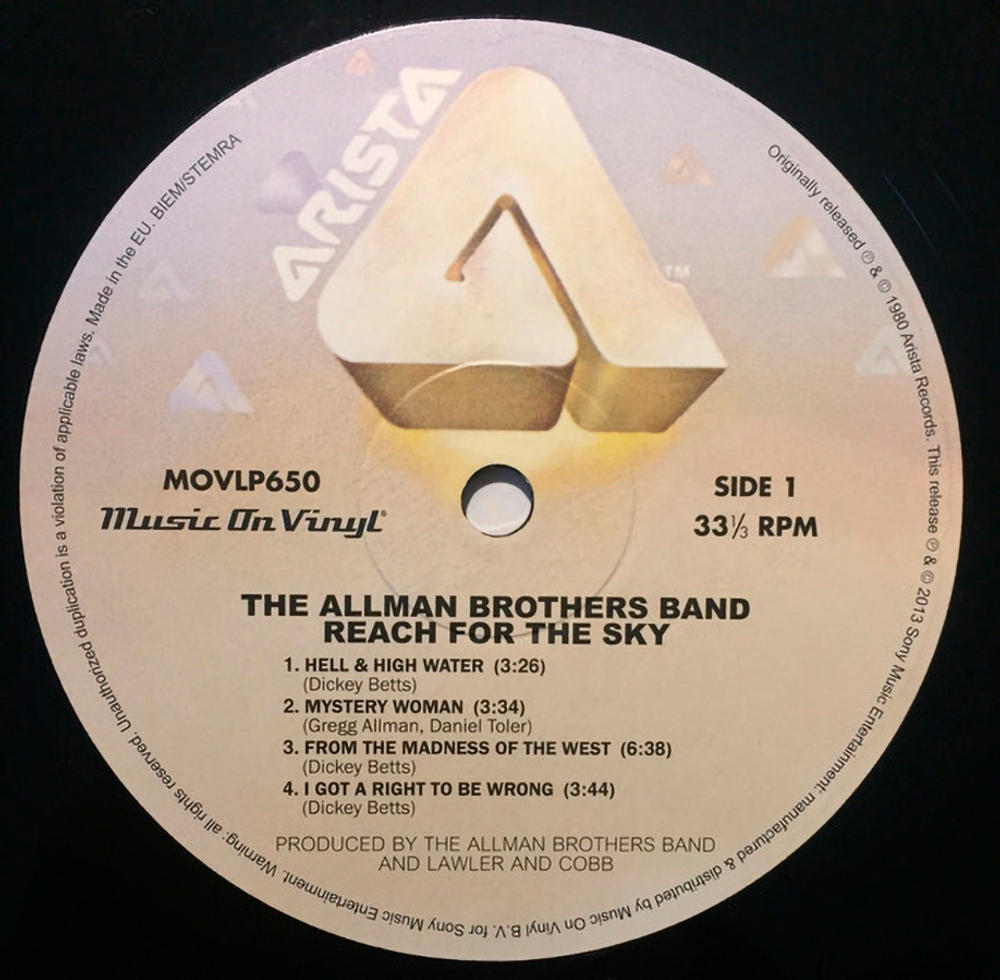The Allman Brothers Band / Reach For The Sky (LP)