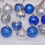 Набор шаров «Волшебный вальс» 5 см (16 предметов), серебро/синий