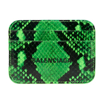 Balenciaga Cow Leather Card Holder Unisex Green, Black & Multicolor
